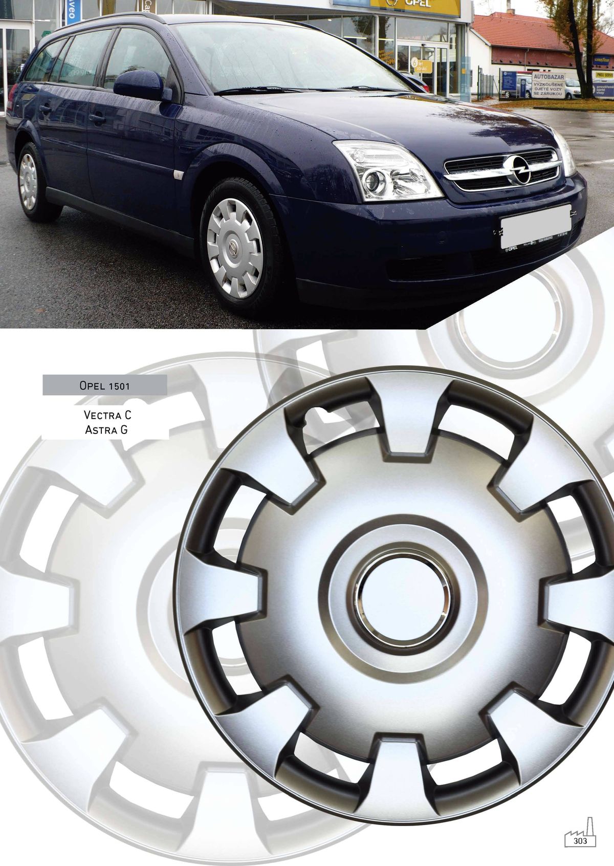 Opel Astra G, Vectra C 15 coll-os OE Style dísztárcsa garnitúra (4darab)